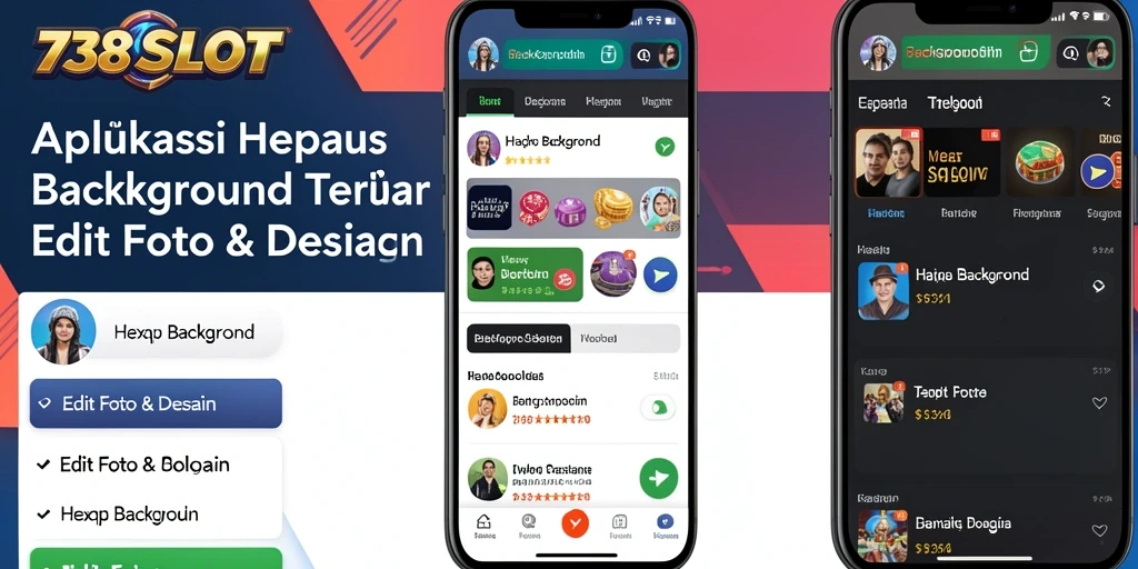Tampilan antarmuka aplikasi 738SLOT saat menghapus latar belakang foto.
