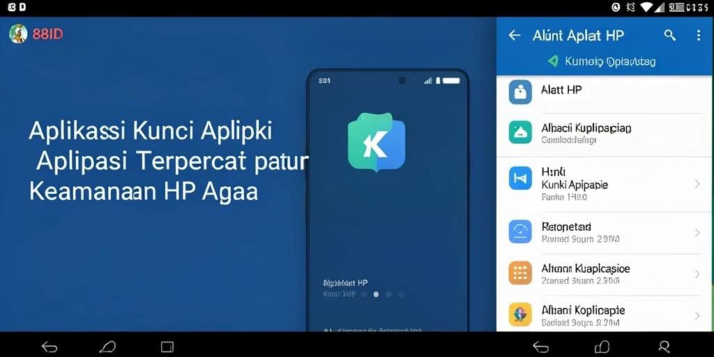 Tampilan antarmuka aplikasi Kunci Aplikasi 88ID yang modern dan user-friendly.