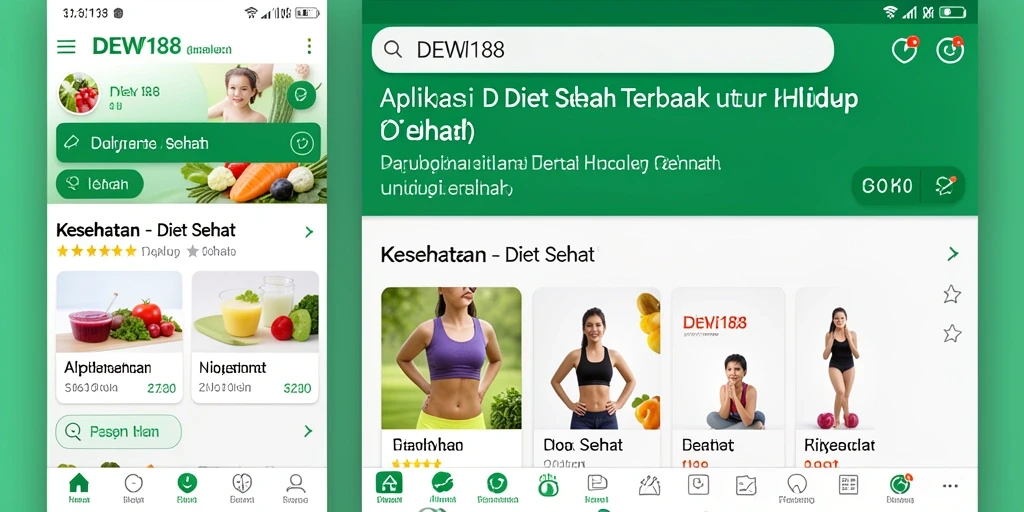 Tampilan antarmuka DEWI188 dengan fitur Diet Sehat yang menarik.