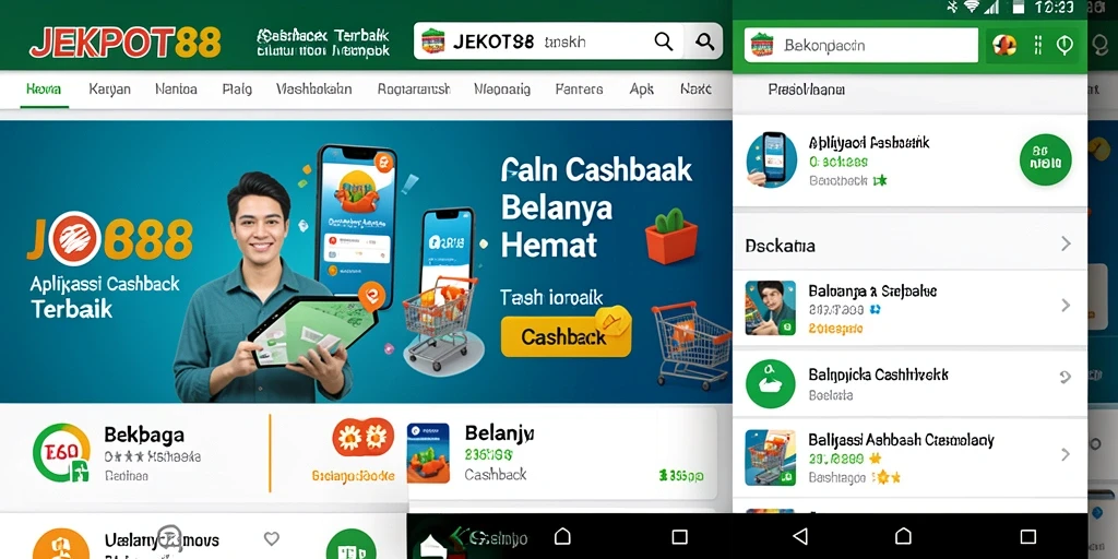 Antarmuka JEKPOT88 yang menarik dengan fitur Cashback.