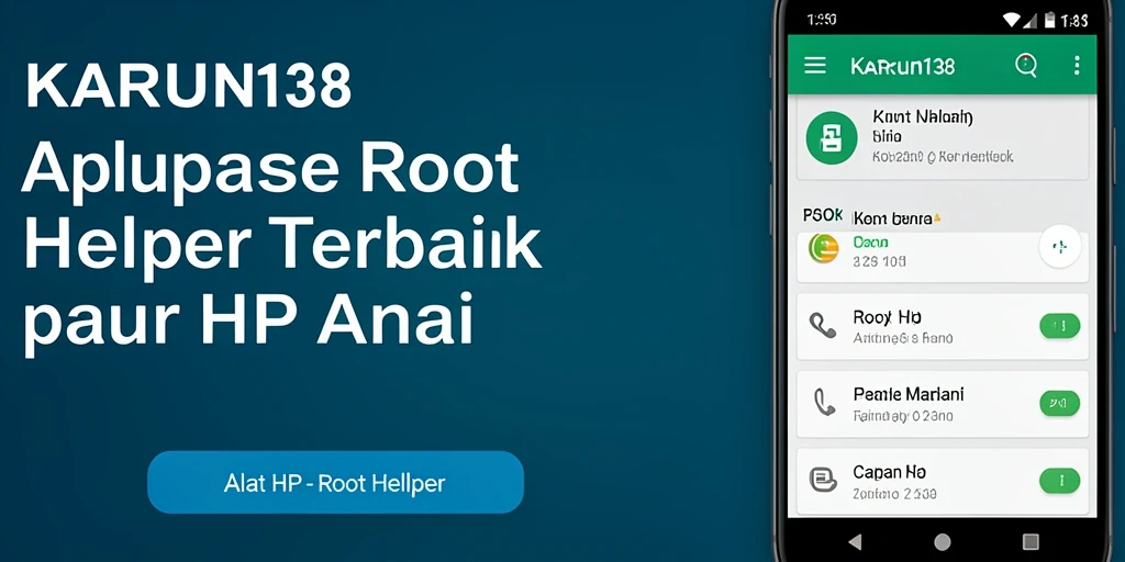 Antarmuka aplikasi KARUN138 yang user-friendly menunjukkan kemudahan akses root.