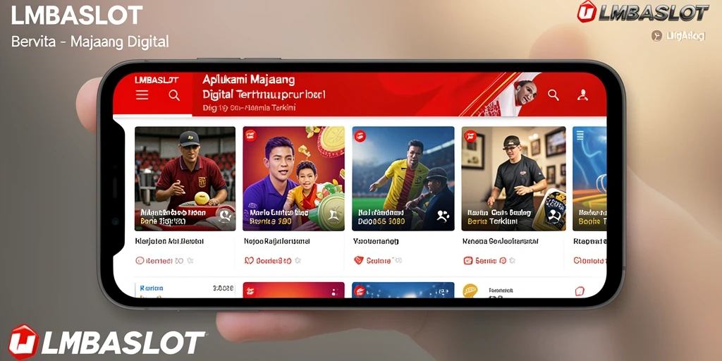 Antarmuka LMBASLOT yang modern dan menarik untuk Majalah Digital.