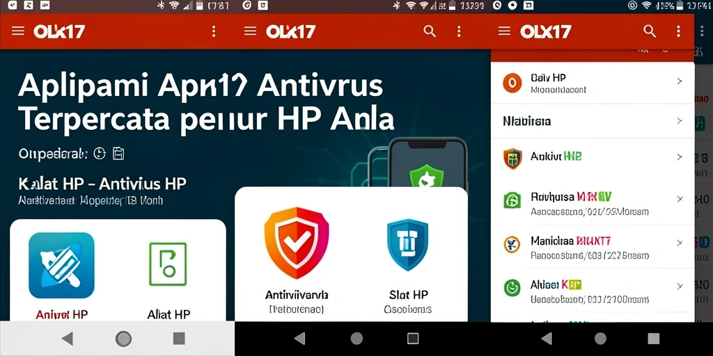 Antarmuka utama <strong>OLX17</strong> menampilkan fitur pemindaian antivirus yang intuitif.