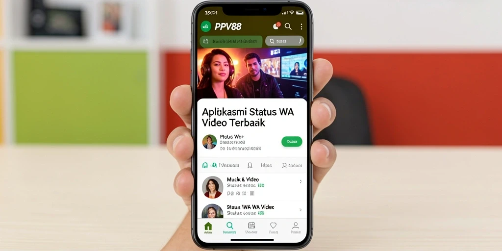 Antarmuka PPV88 yang menarik untuk aplikasi Status WA Video.