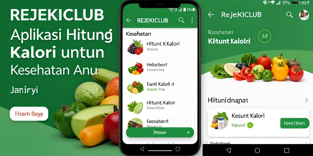 Tampilan antarmuka REJEKICLUB saat menghitung kalori.