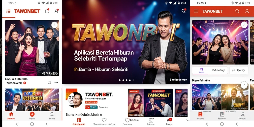 Tampilan antarmuka aplikasi TAWONBET yang menarik dan informatif.