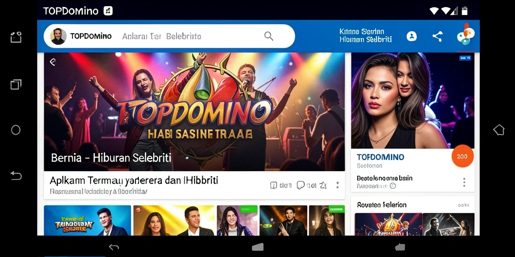 Antarmuka aplikasi TOPDOMINO yang informatif dan menarik.
